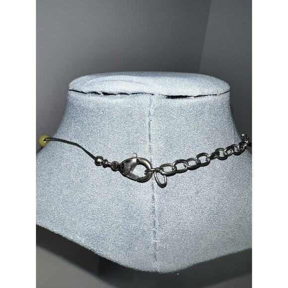 Granny Core Necklace with green beads 10” Long - Picture 2 of 2